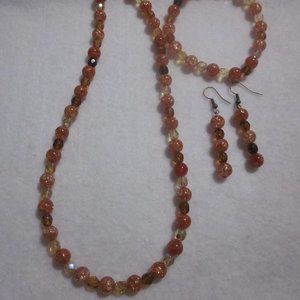 Multi Brown Necklace Set.